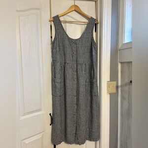 Classic Black and White Gingham Dress